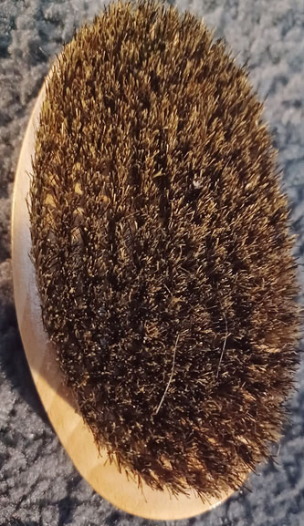 Medium Palm Wave Brush with Pure Black Boar Bristles