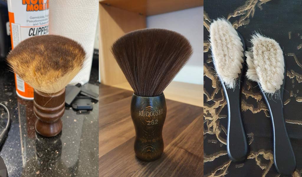 Neck Duster Brushes for Barbers and Home Use