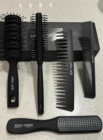 SalonSilk Hair Brush & Styling Comb Set for Men