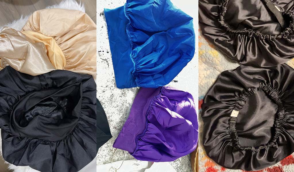 Satin Hair Bonnets for Curly and Natural Hair