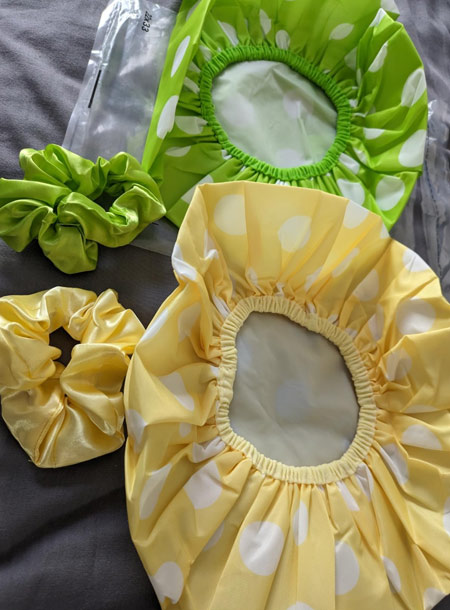 Sets Large Waterproof Shower Caps for Women