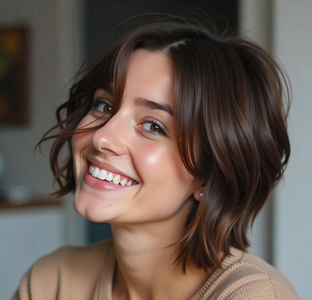 Short Shag with Auburn Undertones