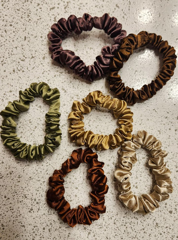 Silvr Bear Luxury Satin Skinny Scrunchies
