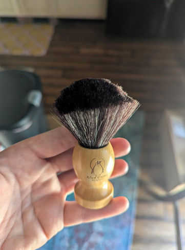 Small Barber Neck Duster Tool with Wooden Handle
