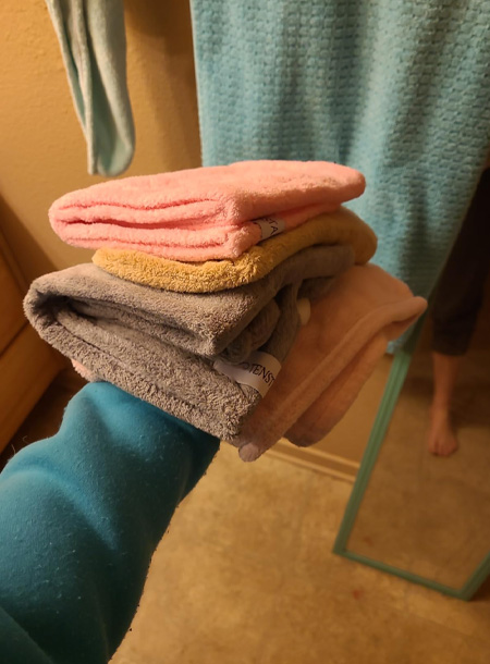 TENSTARS 5 Pack Thicken Microfiber Hair Towel