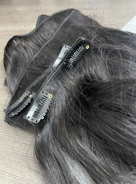 Tebelove Clip in Hair Extensions Real Human Hair