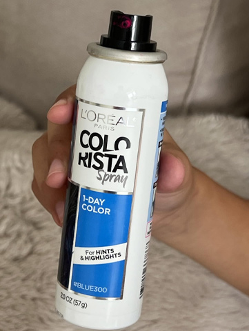 L’Oreal Paris Colorista 1-Day Washable Temporary Hair Color Spray, Silver
