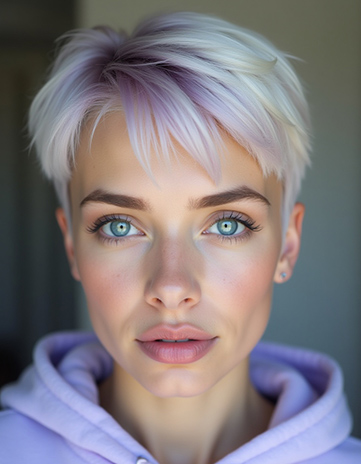 Tousled Pixie in Smoky Lilac