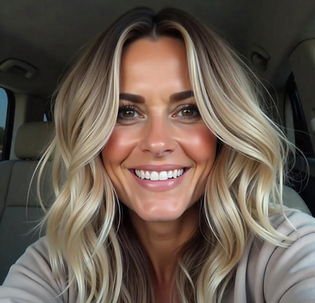 Wavy Shag with Ash Blonde Highlights