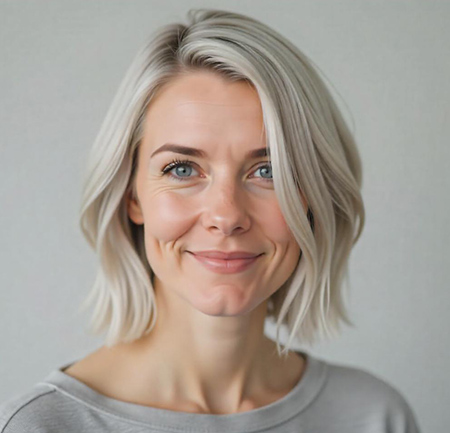 Wispy Bob in Silver Ash Blonde