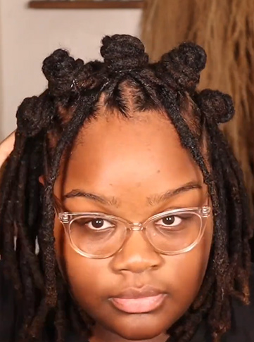 Bantu Knots with Locs
