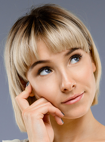 Blonde Balayage Bixie Razor Cut With Curtain Bangs