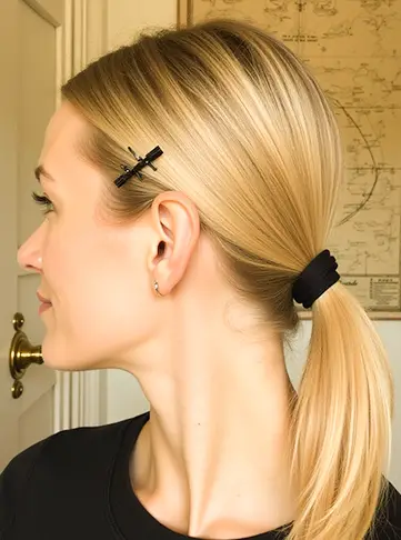 Bobby-Pinned Ponytail