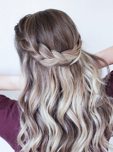 Bohemian Half-Up Braided Crown