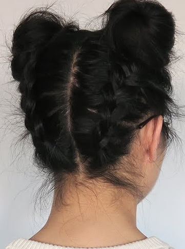 Braided space buns