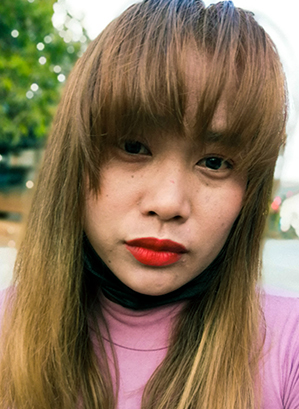 Brown Mullet Wolf Cut With Parted Bangs