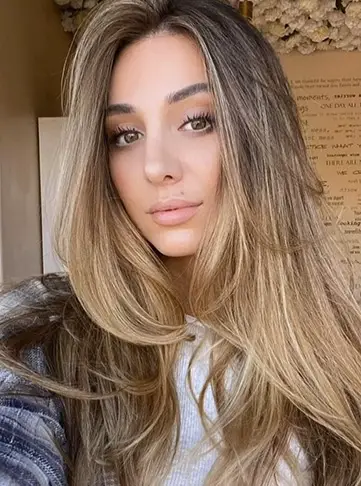 Butterfly Face Framing Layered Cut With Blonde Highlights at the Bottom