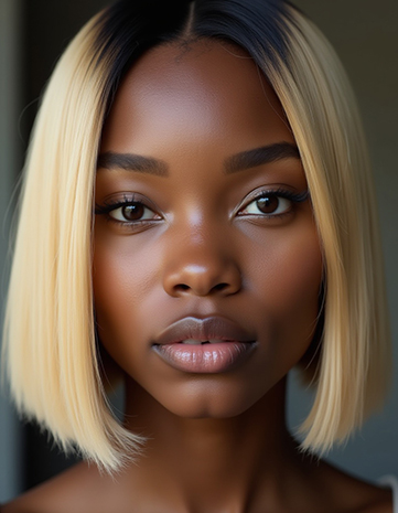 Center-Parted Blonde Bob with Soft Layers