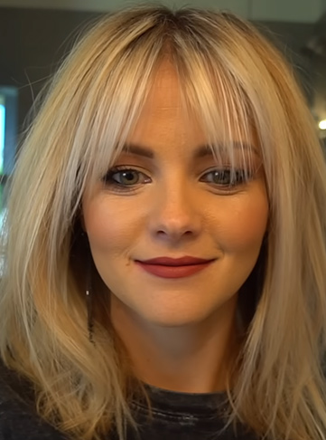 Choppy Blonde Bob with Wispy Bangs