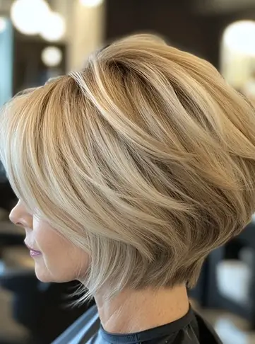 Choppy Bob with Highlights