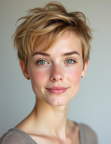 Choppy Pixie with Rose Gold Tint