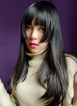 Classic Black Layers With Feathered Bangs