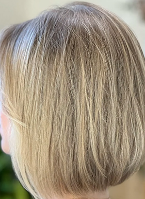 Classic Blonde Bob With Curtain Bangs