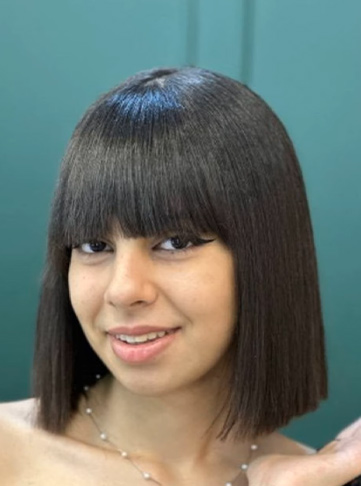 Classic Bob Styled with Bangs