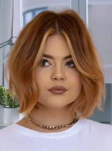 Classy Tousled Bob for Full Cheeks