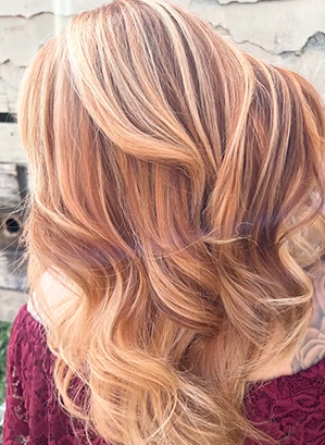 Copper Blonde Balayage