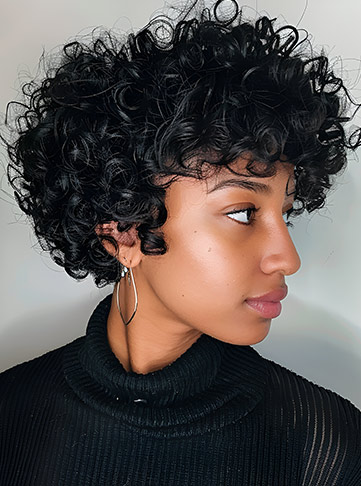 Curly Bixie Bob Cut  