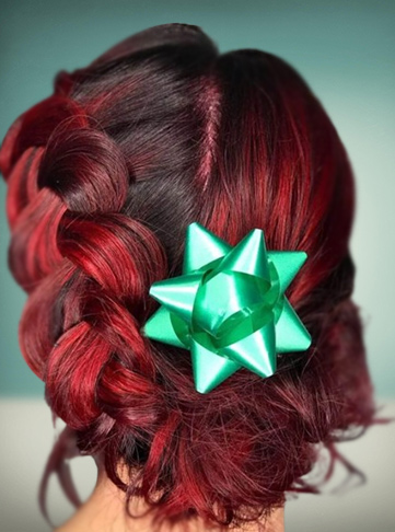Dark Brown and Red