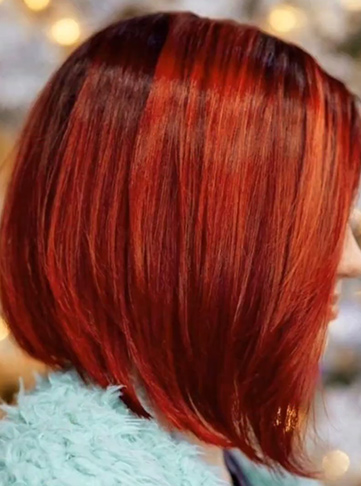 Deep Crimson Short Bob