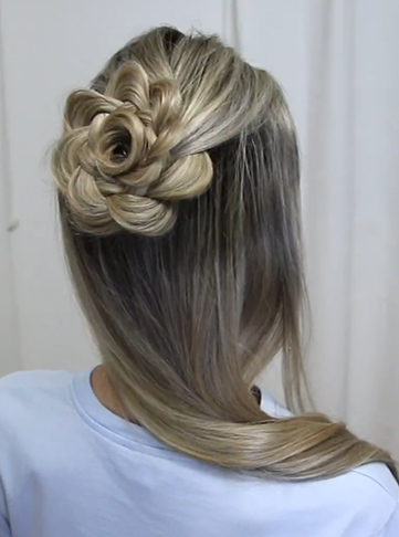 Decorated Four-Strand Braid Flower