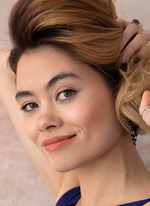 Elegant French Twist With Side-Swept Bangs