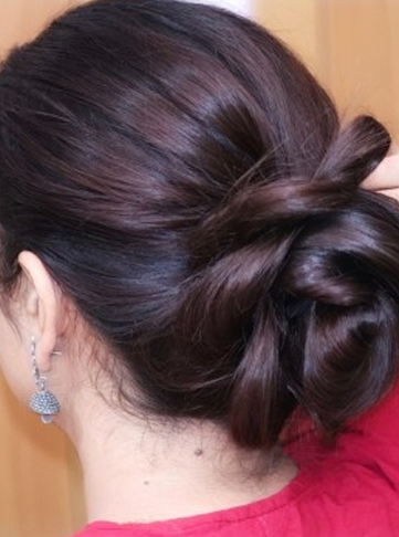 Elegant Low Twisted Bun