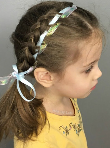 Stylish Pigtails with Ribbons
