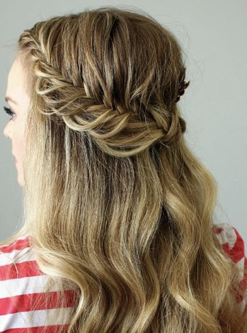 Fishtails Half Updo