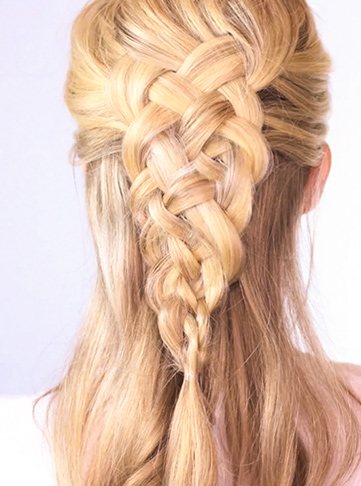 Five-Strand Dutch Ponytail