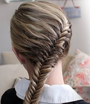  French Fishtail on Blonde Hair