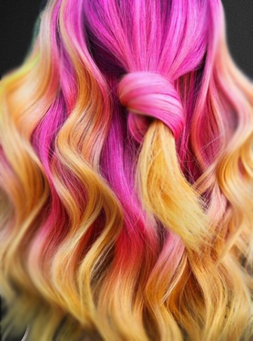  Shimmering Golden Pink Hair