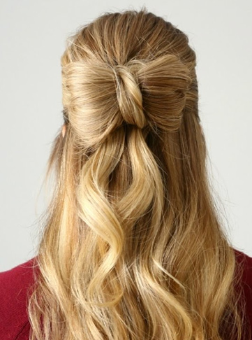 Half-Up Curled Hairbow