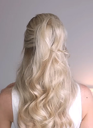 Half-Up Half-Down Hair Tied With a Clutch