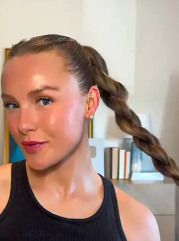  High Ponytail With Rope Twist