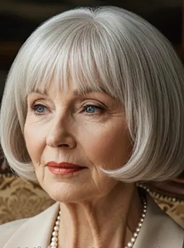 Jaw-Length Silver Stacked Bob