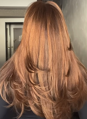 Layered Chocolate Brown Waves