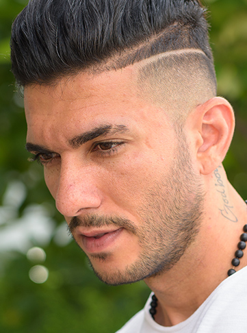 Layered buzz cut