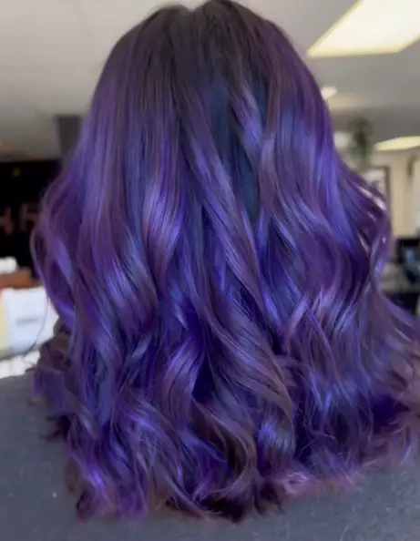 Medium Purple Layered Hair