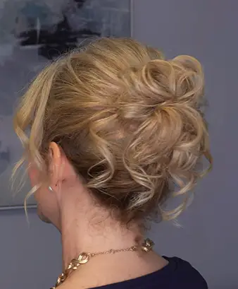 Curly Tendrils on a Messy Updo