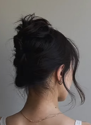 Messy Updo With Tendrils
